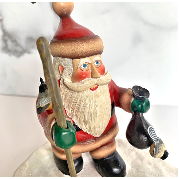 Loon Lake Decoy Co Santa Feeding Birds Sculpture Figurine Sam Nottleman Ltd - Picture 2 of 14